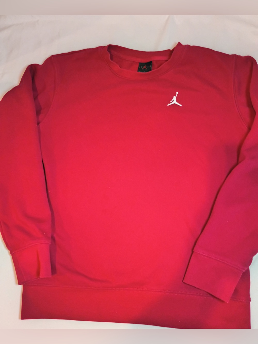 Jordan Red Crewneck Sweatshirt with White Jumpman